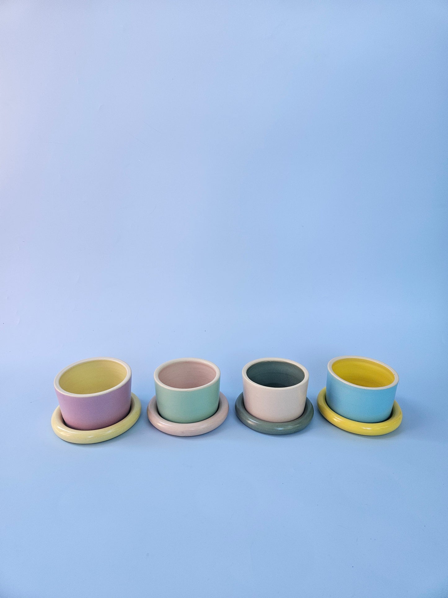 Planter with Chunky Tray (Two-Toned)