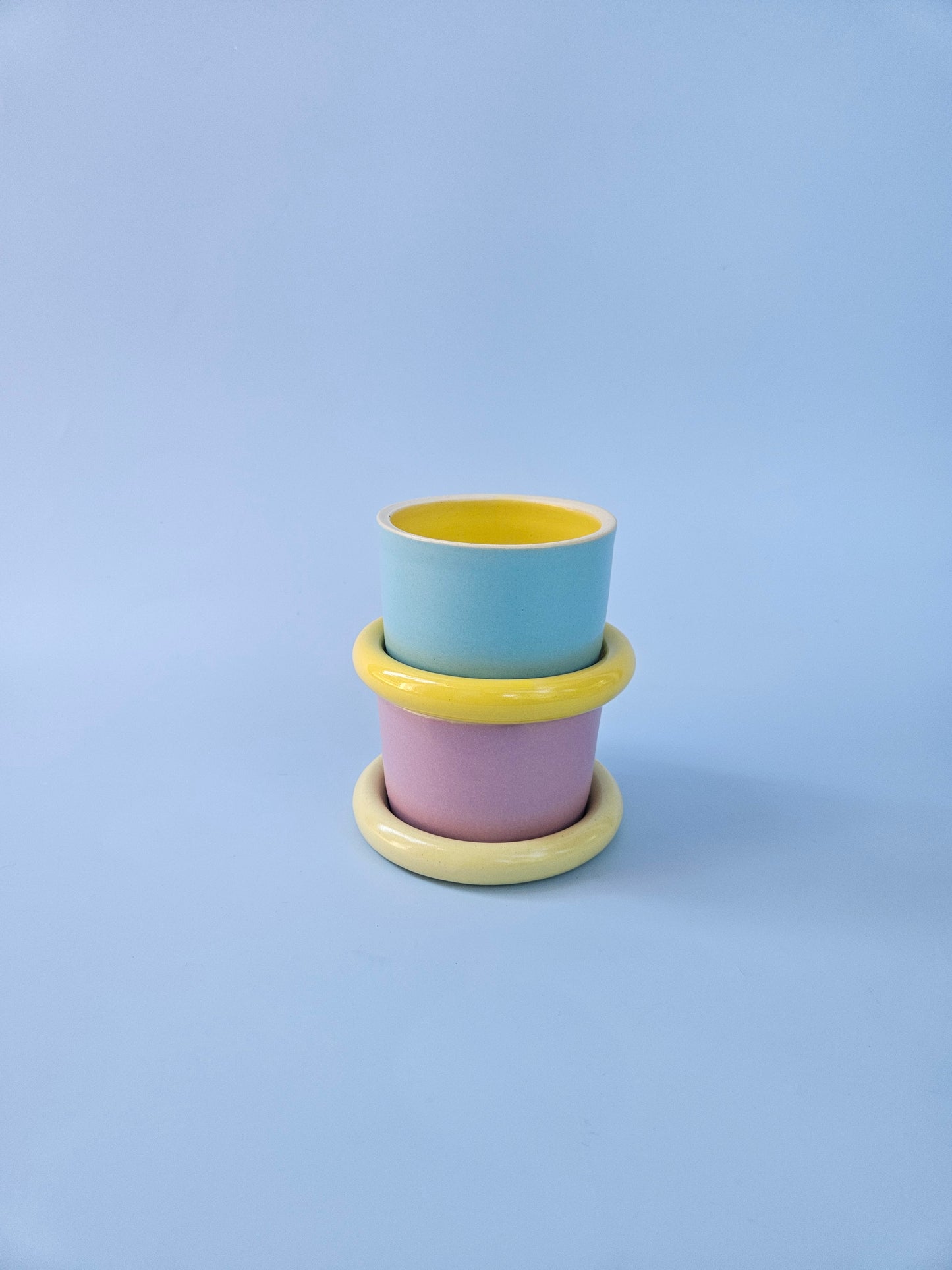 Planter with Chunky Tray (Two-Toned)