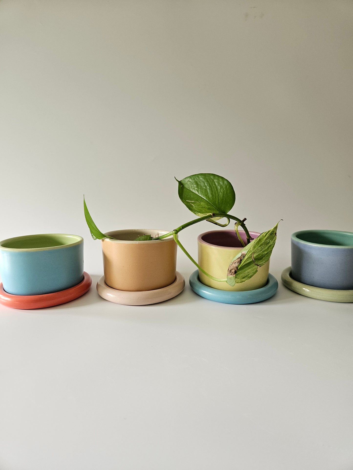 Planter with Chunky Tray, Three-Toned (Made to Order)