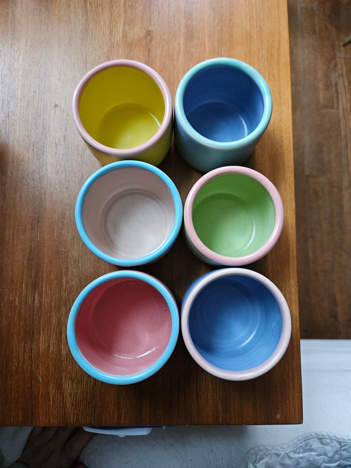 Double Shot Glass with Colorful Rim
