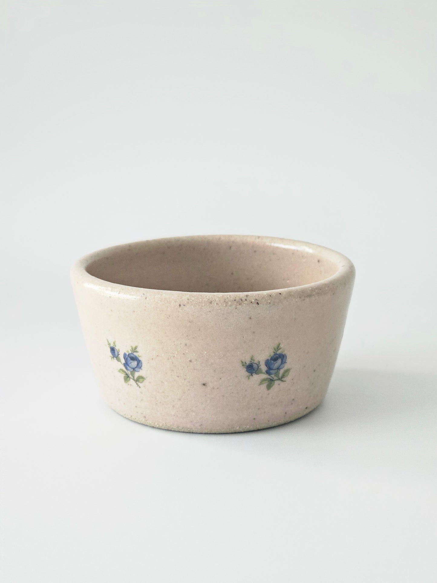 Small Dish with Vintage Floral Decals