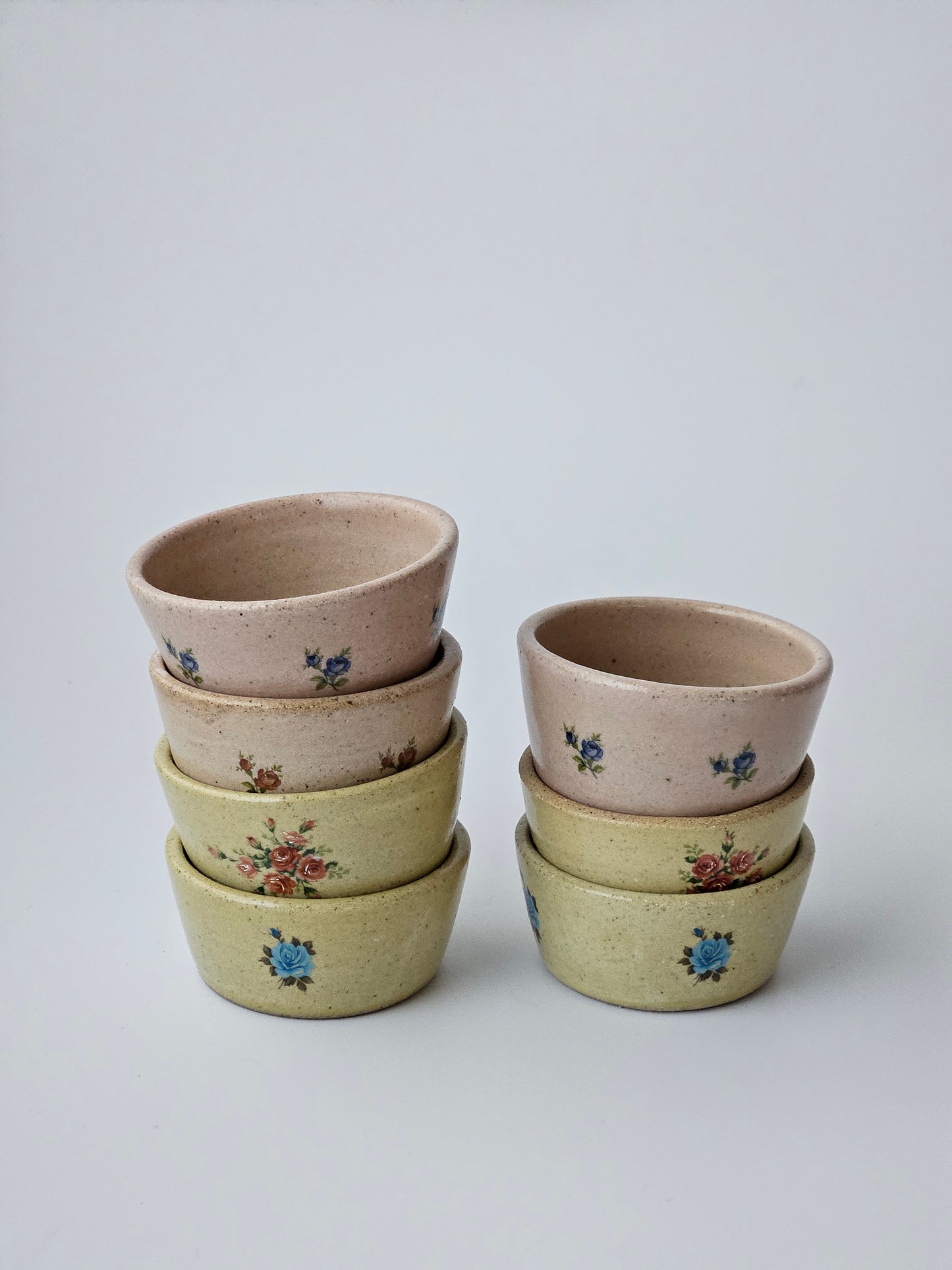 Small Dish with Vintage Floral Decals