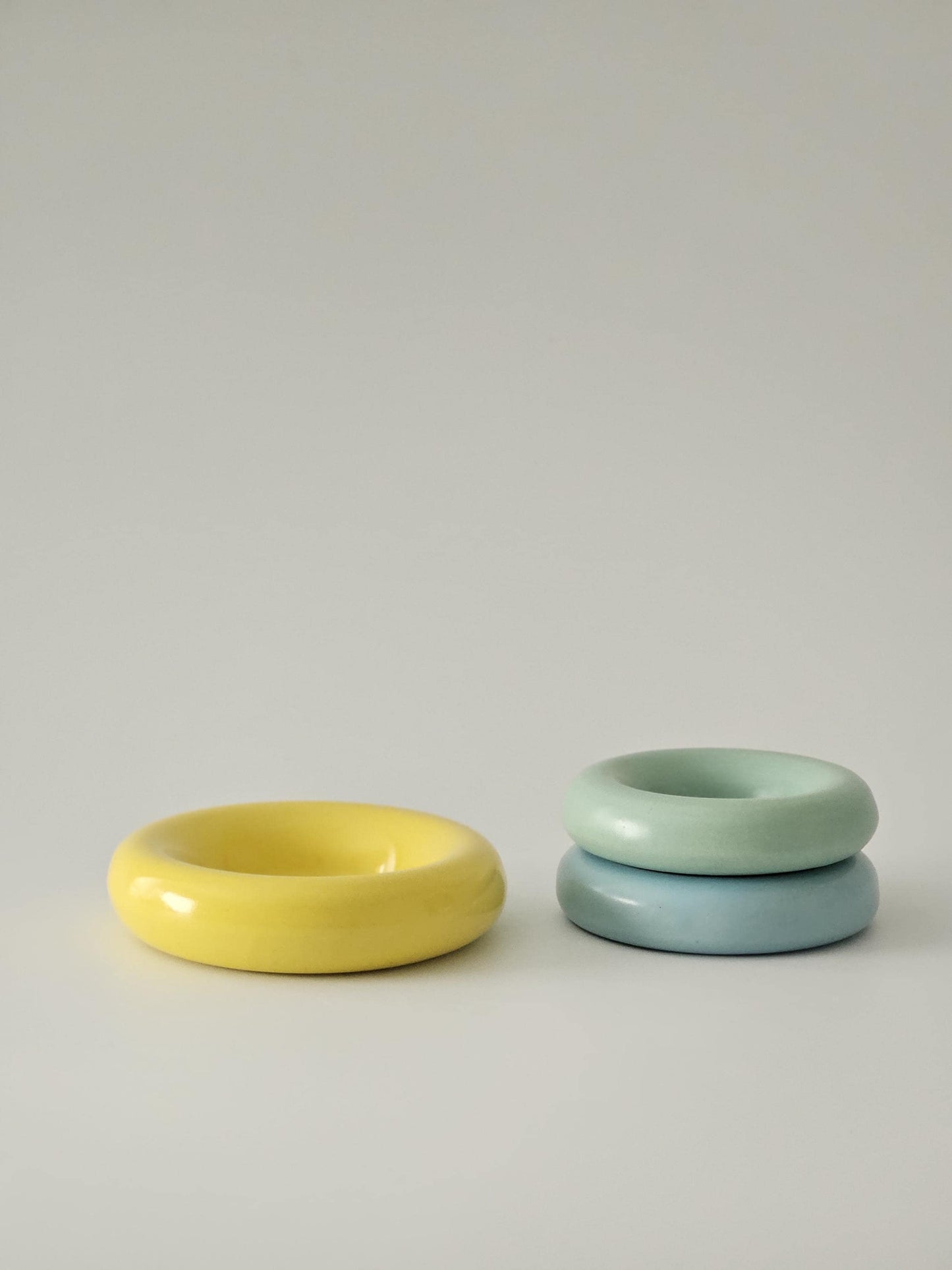 Donut Dish (Ready to Ship) • Handmade Colorful Ceramic • Bubble Plate