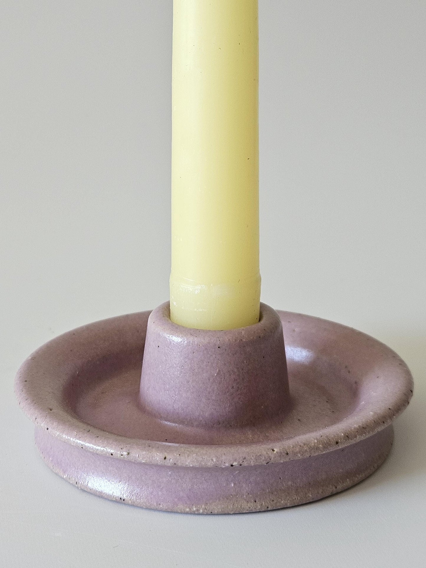 Taper Candle Holder (Ready to Ship) • Handmade Colorful Ceramic • Earthy Rustic Speckled Candlestick