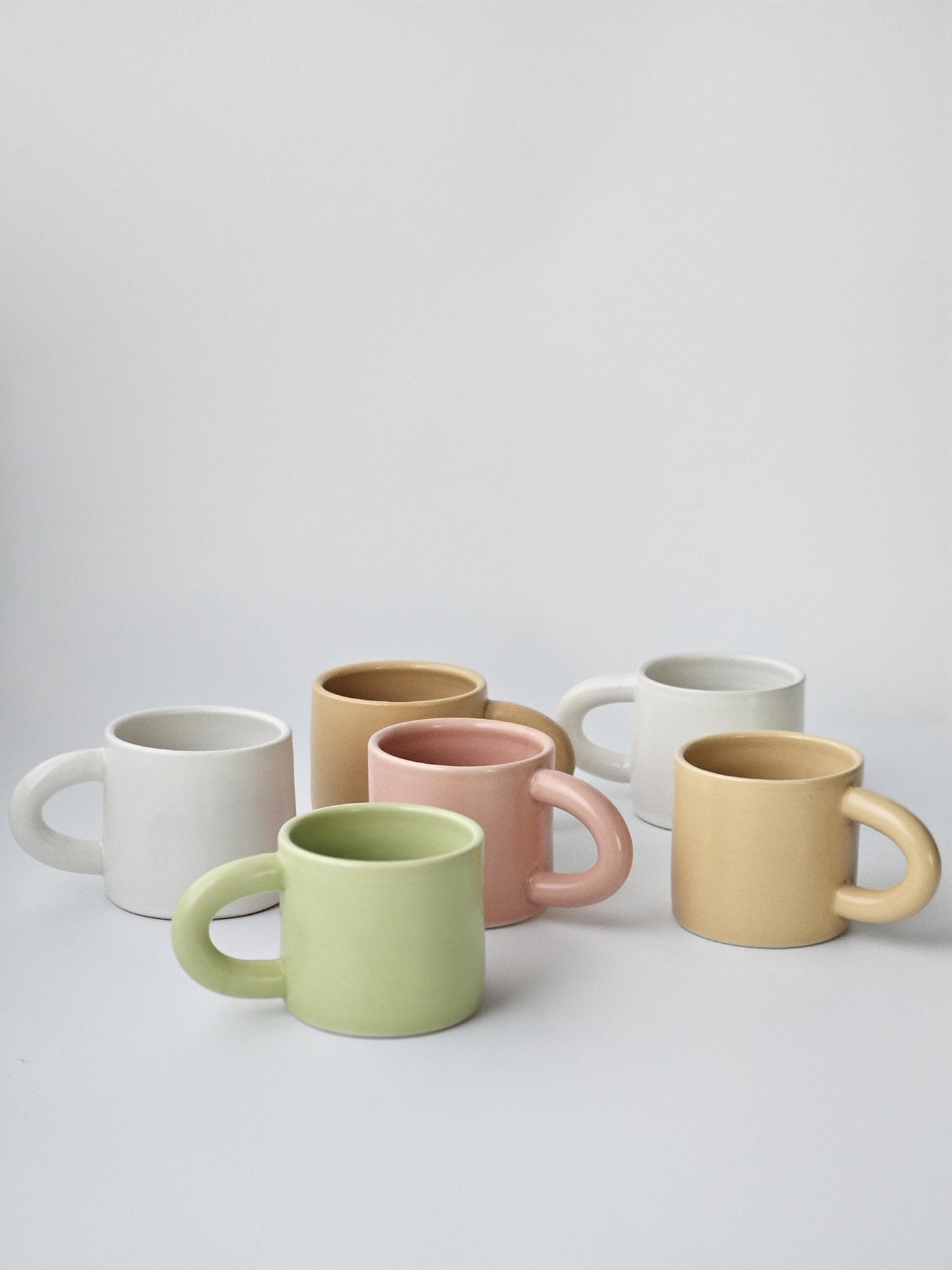 Middle Mug • Handmade Colorful Ceramic • Wheel Thrown Pottery • Chunky Mug
