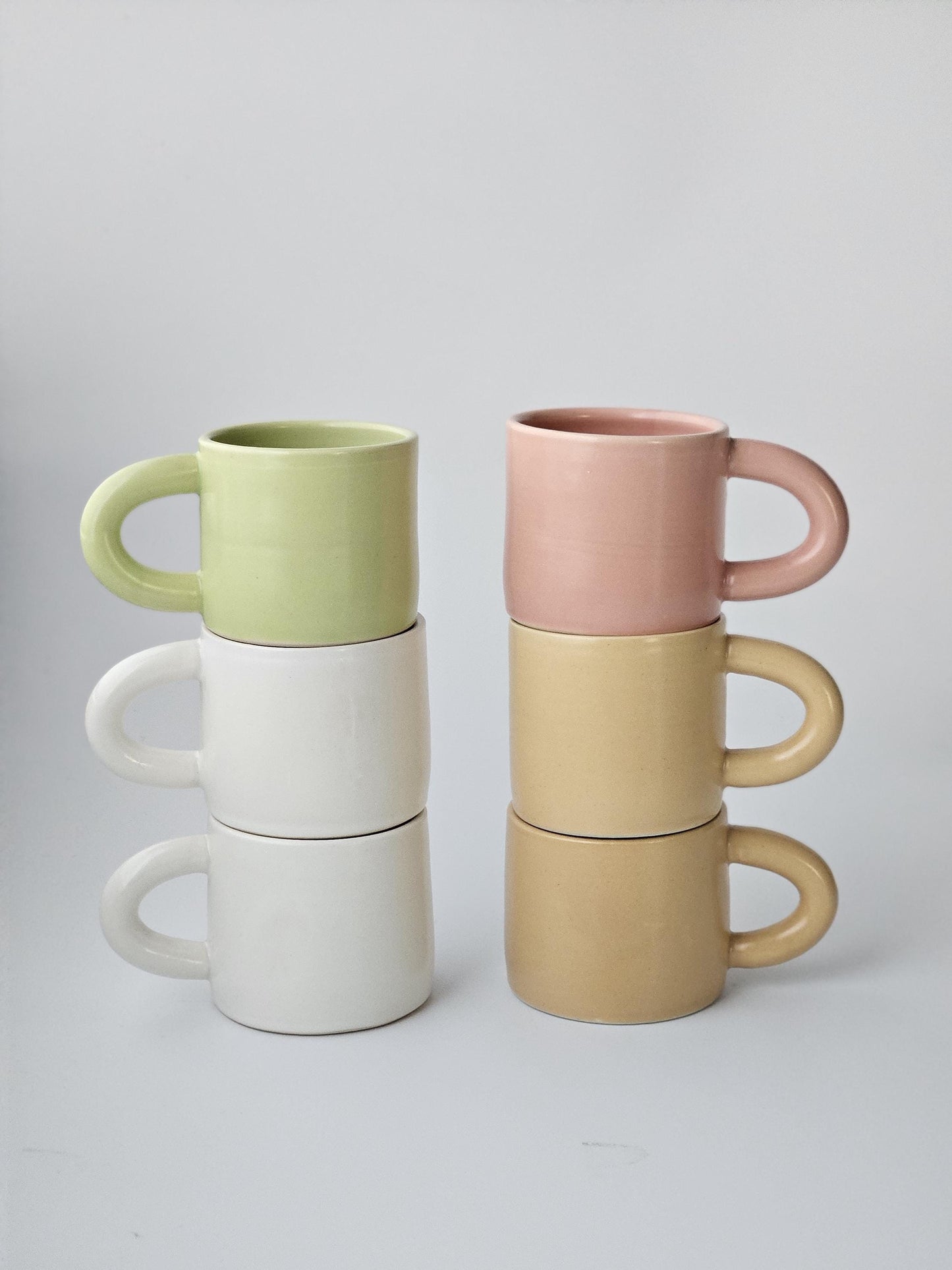 Middle Mug • Handmade Colorful Ceramic • Wheel Thrown Pottery • Chunky Mug