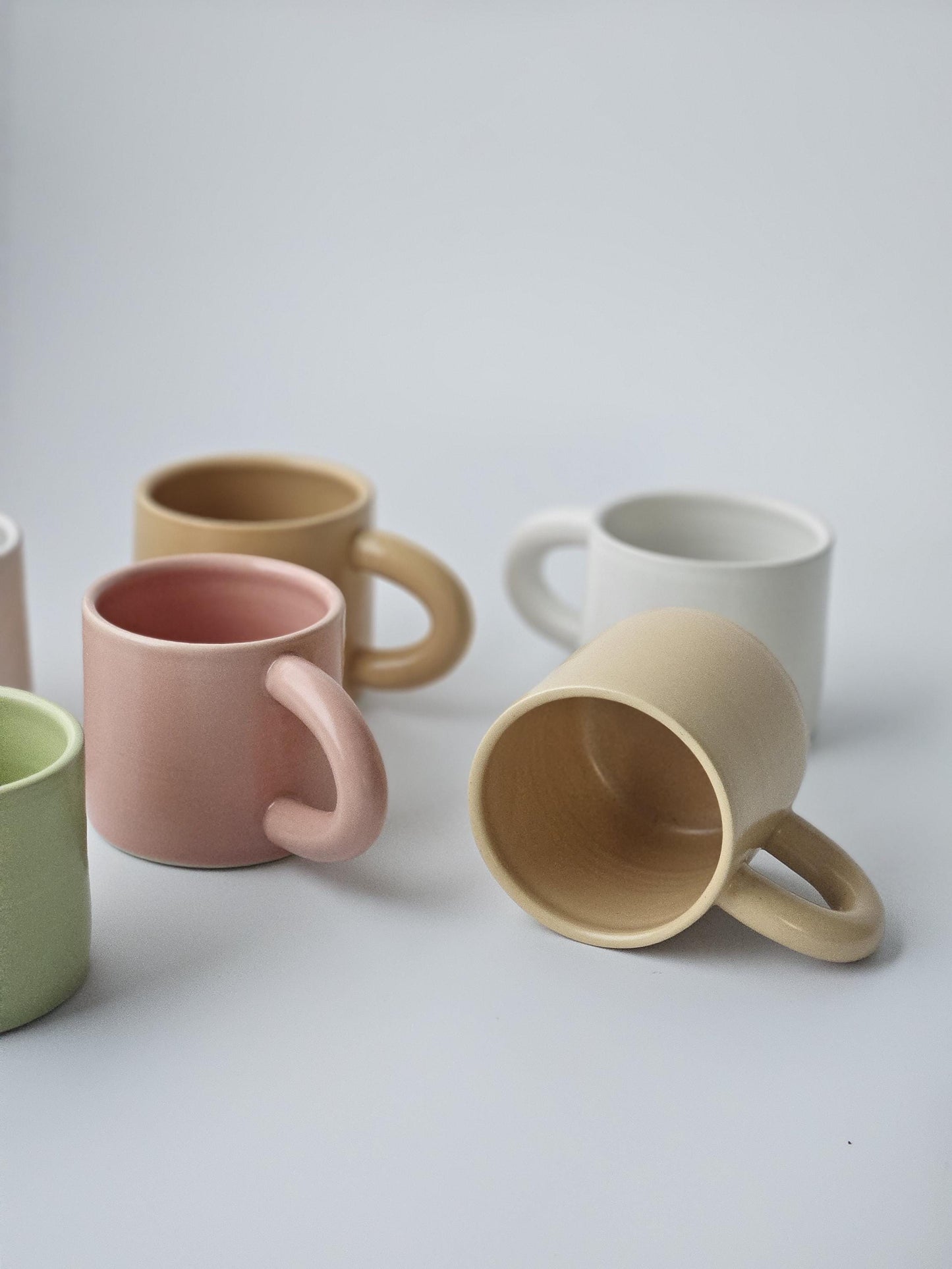 Middle Mug • Handmade Colorful Ceramic • Wheel Thrown Pottery • Chunky Mug