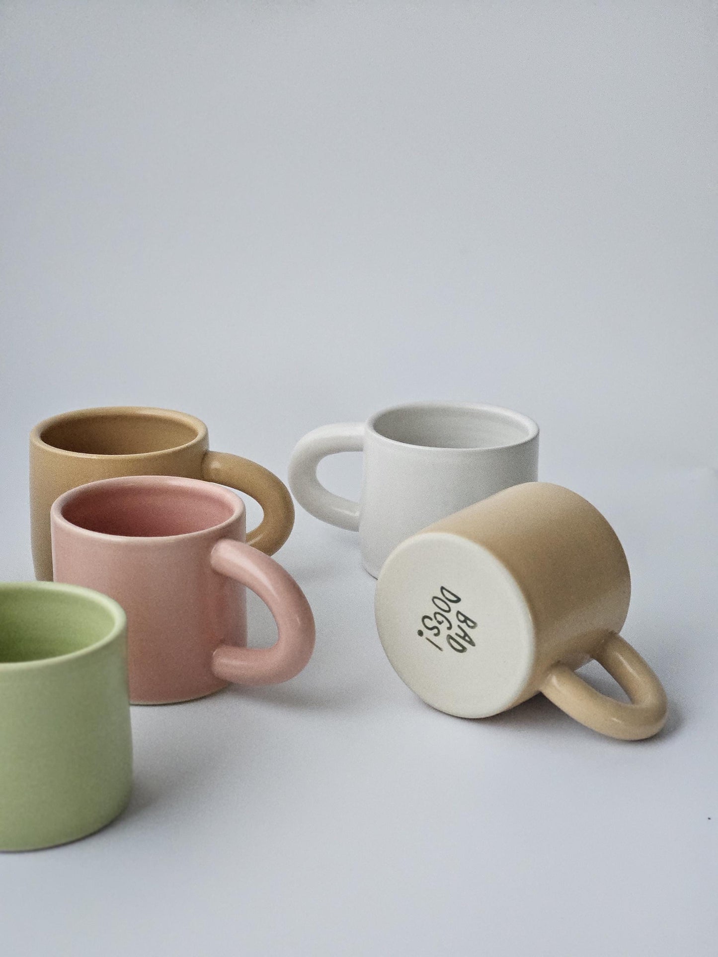 Middle Mug • Handmade Colorful Ceramic • Wheel Thrown Pottery • Chunky Mug