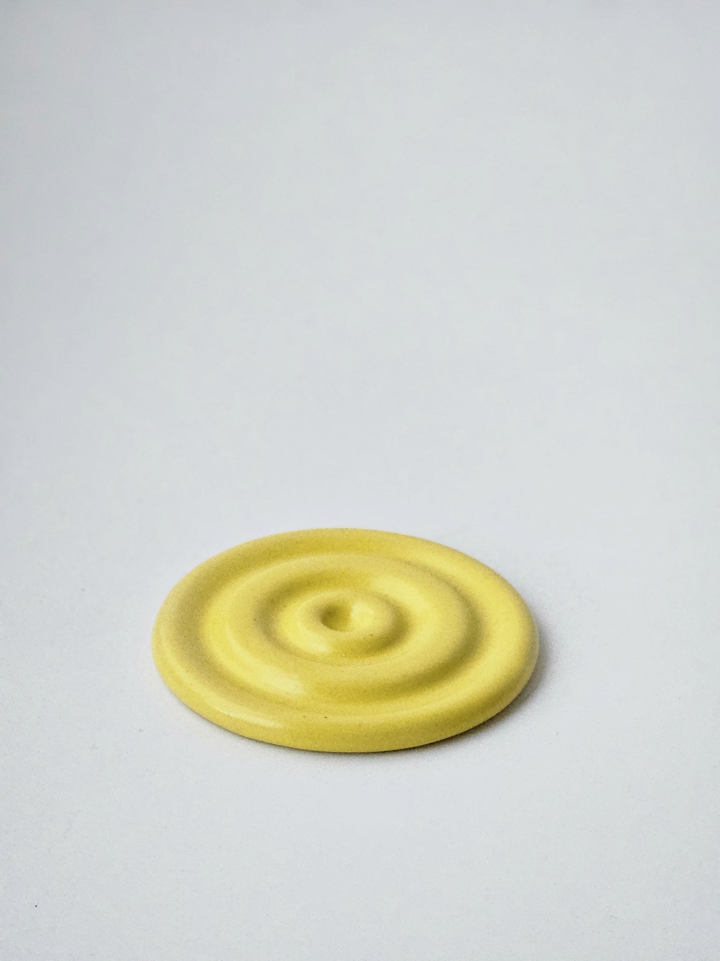 Spiral Soap Dish (Ready to Ship) • Handmade Pottery • Concentric Circle Coaster • Jewelry Dish