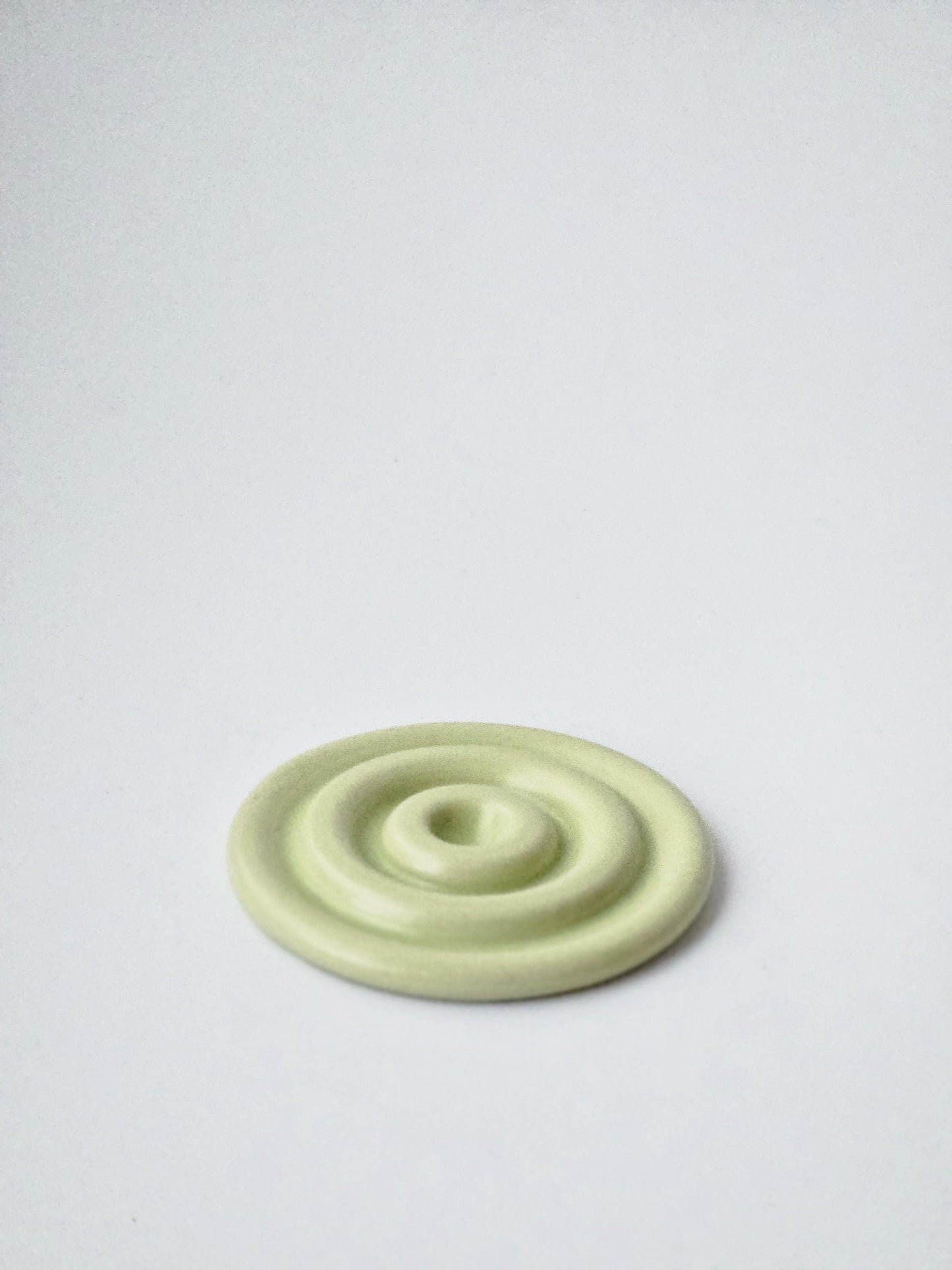 Spiral Soap Dish (Ready to Ship) • Handmade Pottery • Concentric Circle Coaster • Jewelry Dish