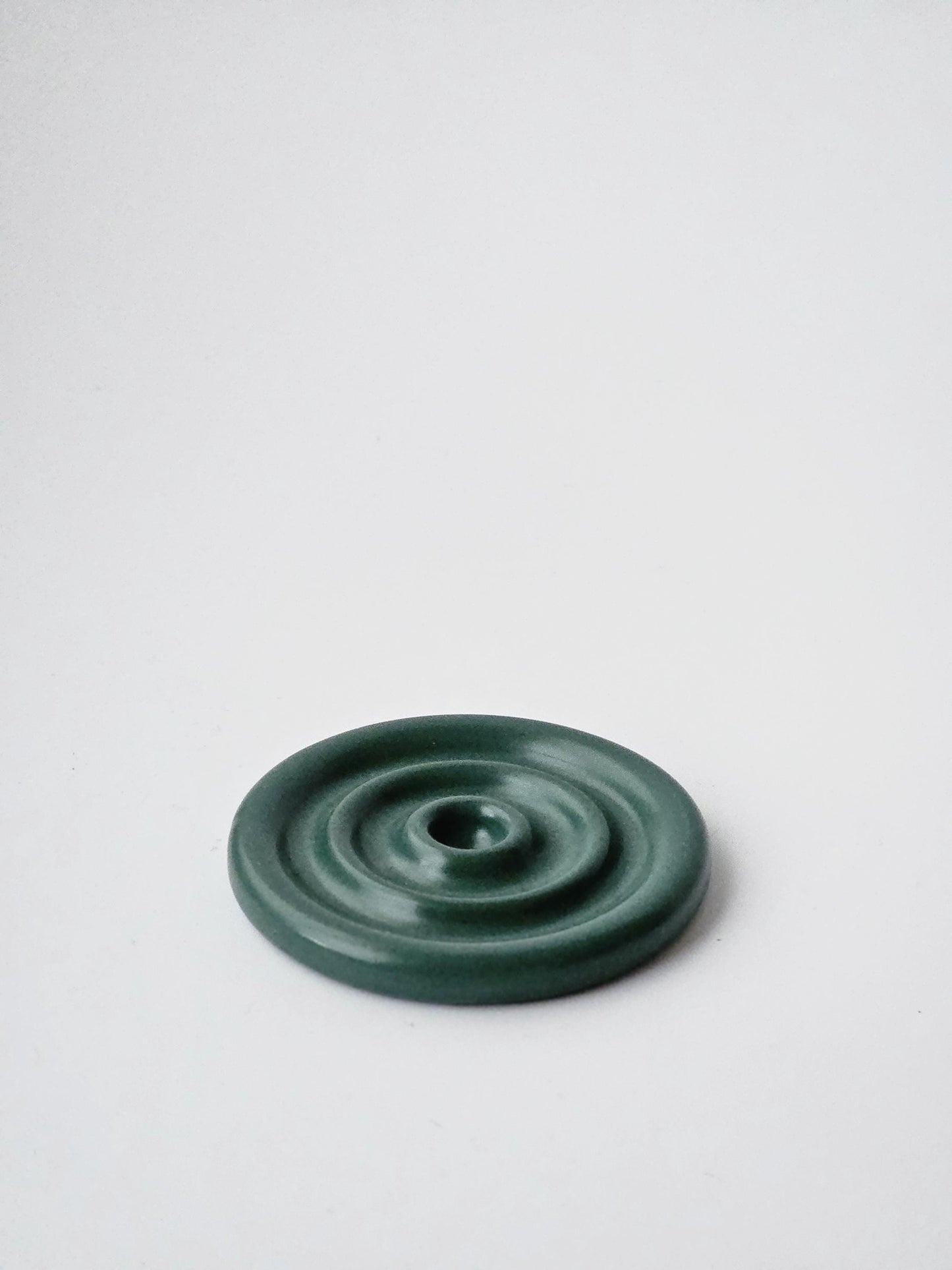 Spiral Soap Dish (Ready to Ship) • Handmade Pottery • Concentric Circle Coaster • Jewelry Dish