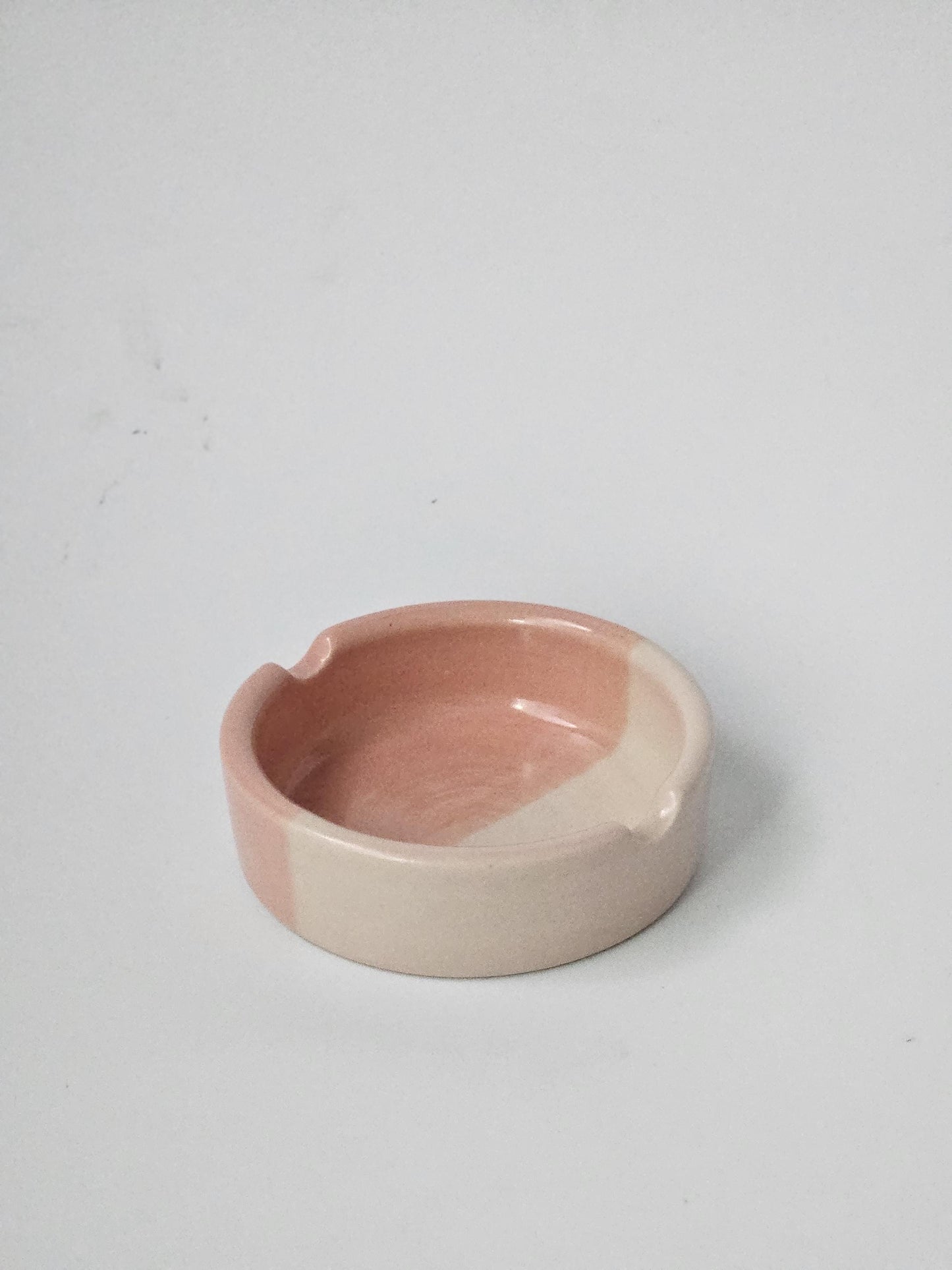 Half & Half Ashtray (Ready to Ship) • Color Block Ashtray • Handmade Colorful Ceramic • Pottery • Vintage Retro