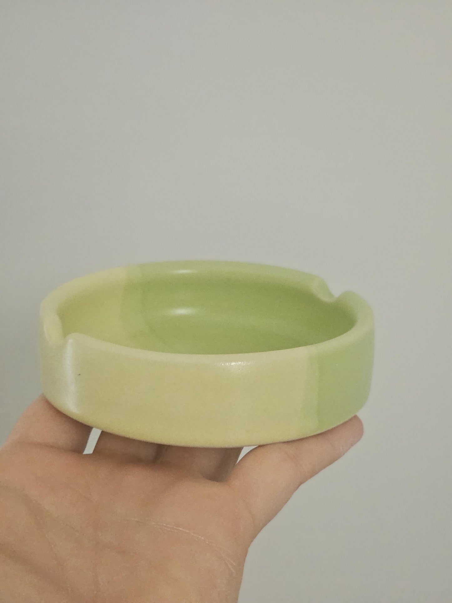 Half & Half Ashtray (Ready to Ship) • Color Block Ashtray • Handmade Colorful Ceramic • Pottery • Vintage Retro