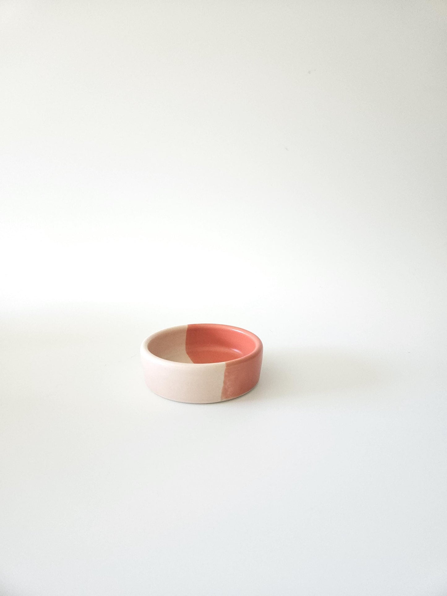 Half and Half Ramekin (Ready to Ship) • Handmade Wheel Thrown Ceramic • Two Toned Colorful Pottery • Small Ring Dish