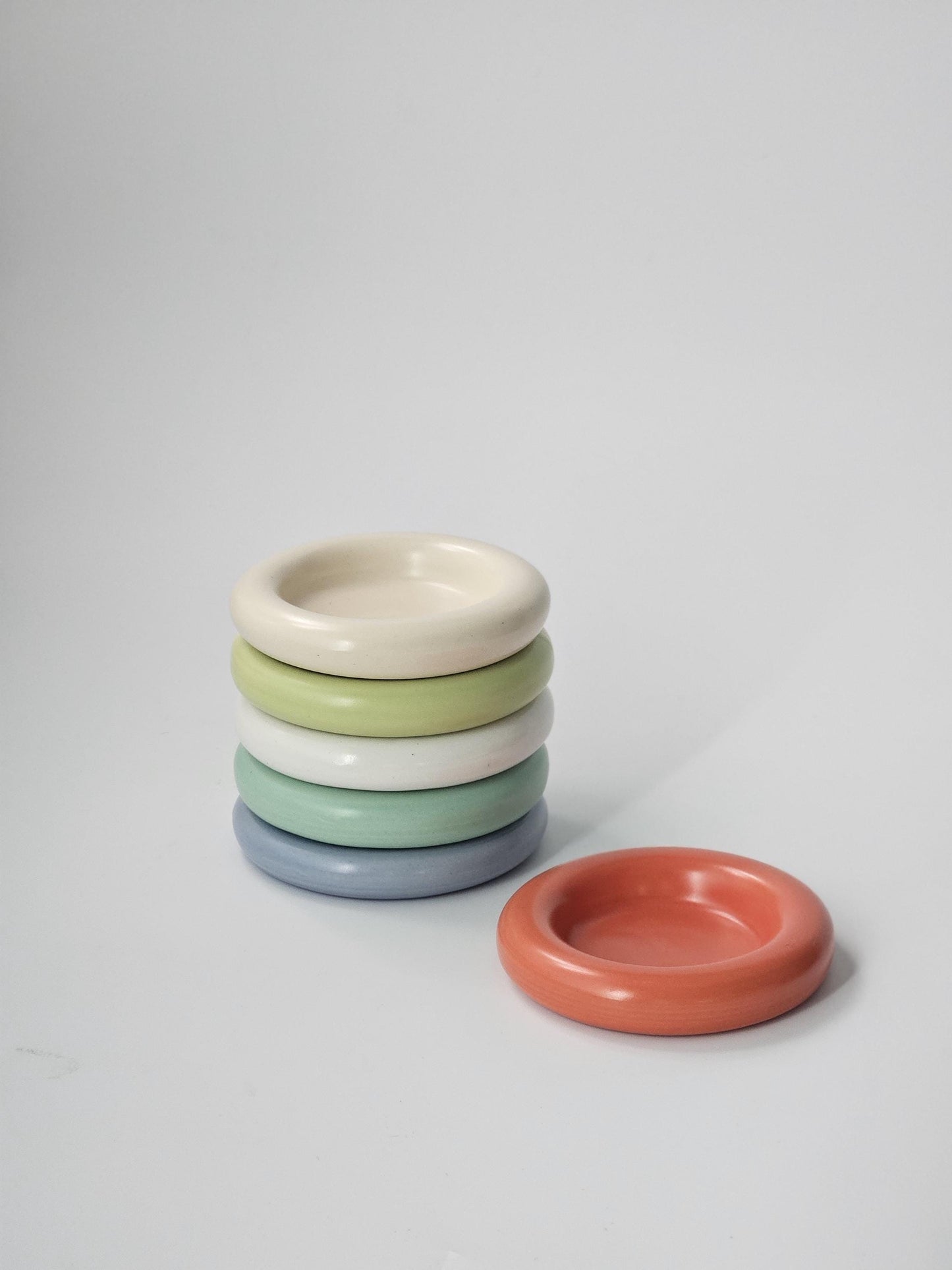 Donut Dish (Ready to Ship) • Handmade Colorful Ceramic • Bubble Plate