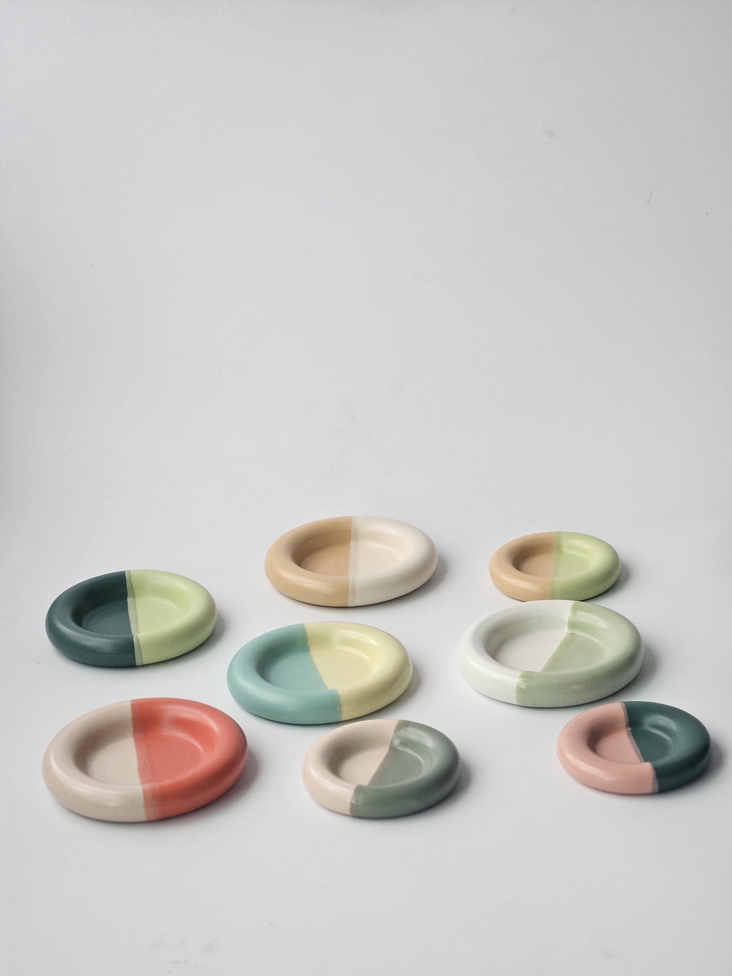 Handmade Ceramic Donut Dish: Chunky Bubble Plate, Ring & Jewelry Holder