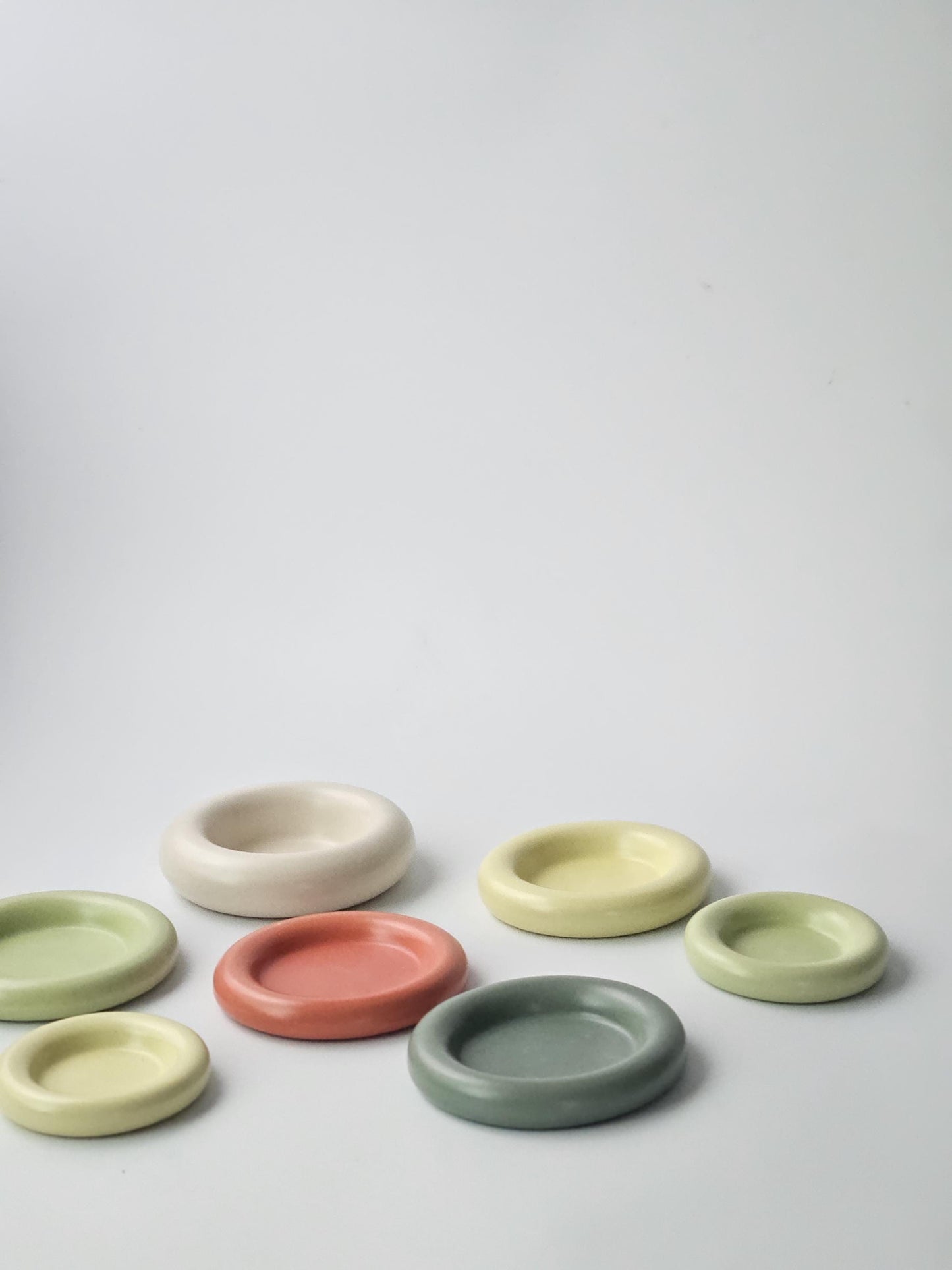 Donut Dish (Ready to Ship) • Handmade Colorful Ceramic • Bubble Plate