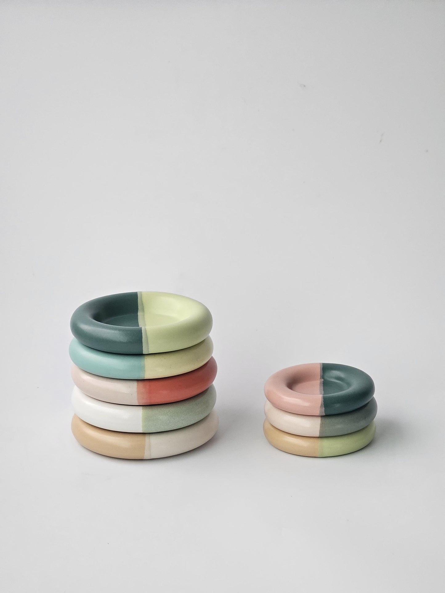 Handmade Ceramic Donut Dish: Chunky Bubble Plate, Ring & Jewelry Holder