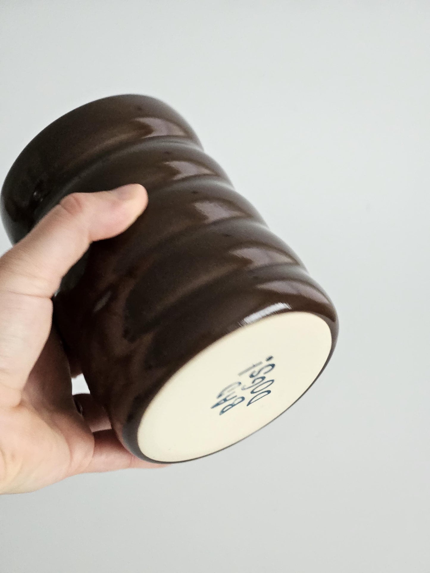 Tall Wiggly Tumbler in Espresso (Ready to Ship) • Chocolate Brown Handmade Colorful Ceramic • 20 Ounce Wobble Cup • Bubble Cup