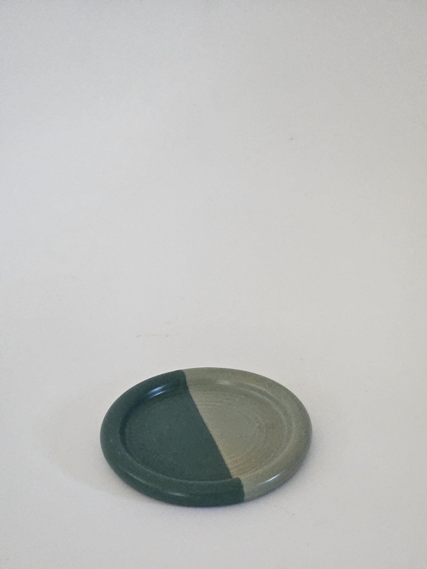 Handmade Ceramic Color Block Coaster: Wheel Thrown Pottery