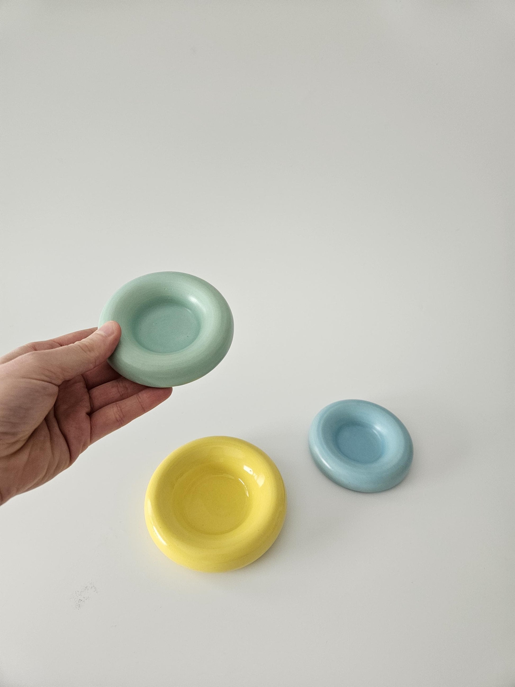 Donut Dish (Ready to Ship) • Handmade Colorful Ceramic • Bubble Plate