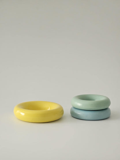 Donut Dish (Ready to Ship) • Handmade Colorful Ceramic • Bubble Plate
