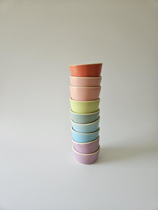 Handmade Ceramic Stacking Bowl: Two-Toned Ring Dish, Sauce Bowl (Made to Order)