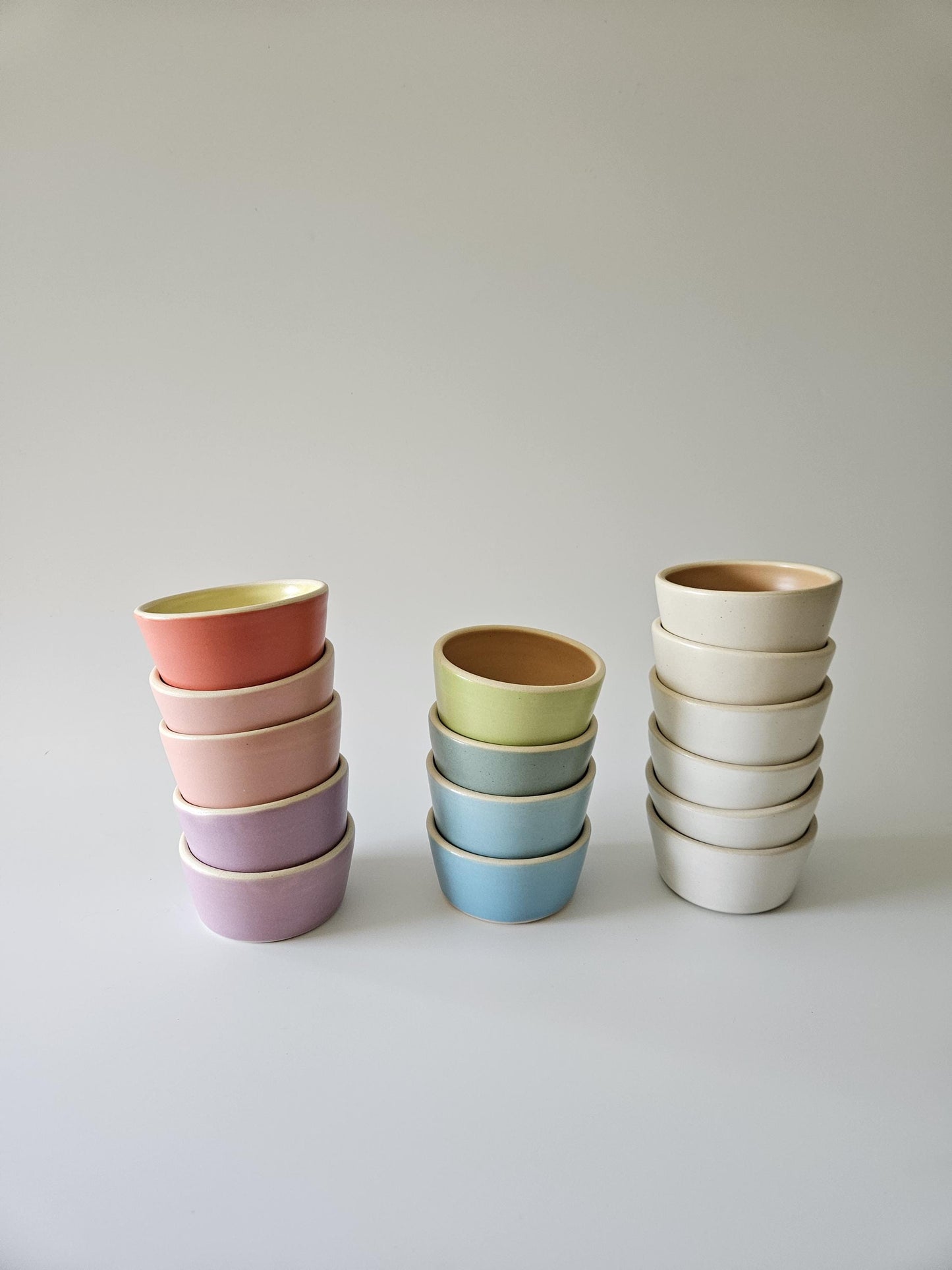 Handmade Ceramic Stacking Bowl: Two-Toned Ring Dish, Sauce Bowl (Made to Order)