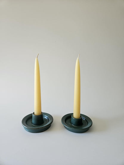 Taper Candle Holder (Ready to Ship) • Handmade Colorful Ceramic • Earthy Rustic Speckled Candlestick