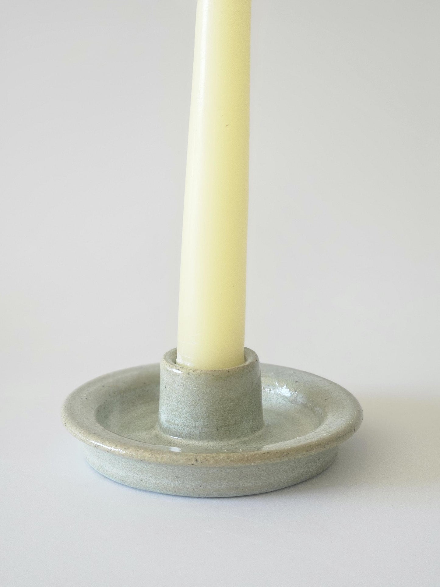 Taper Candle Holder (Ready to Ship) • Handmade Colorful Ceramic • Earthy Rustic Speckled Candlestick