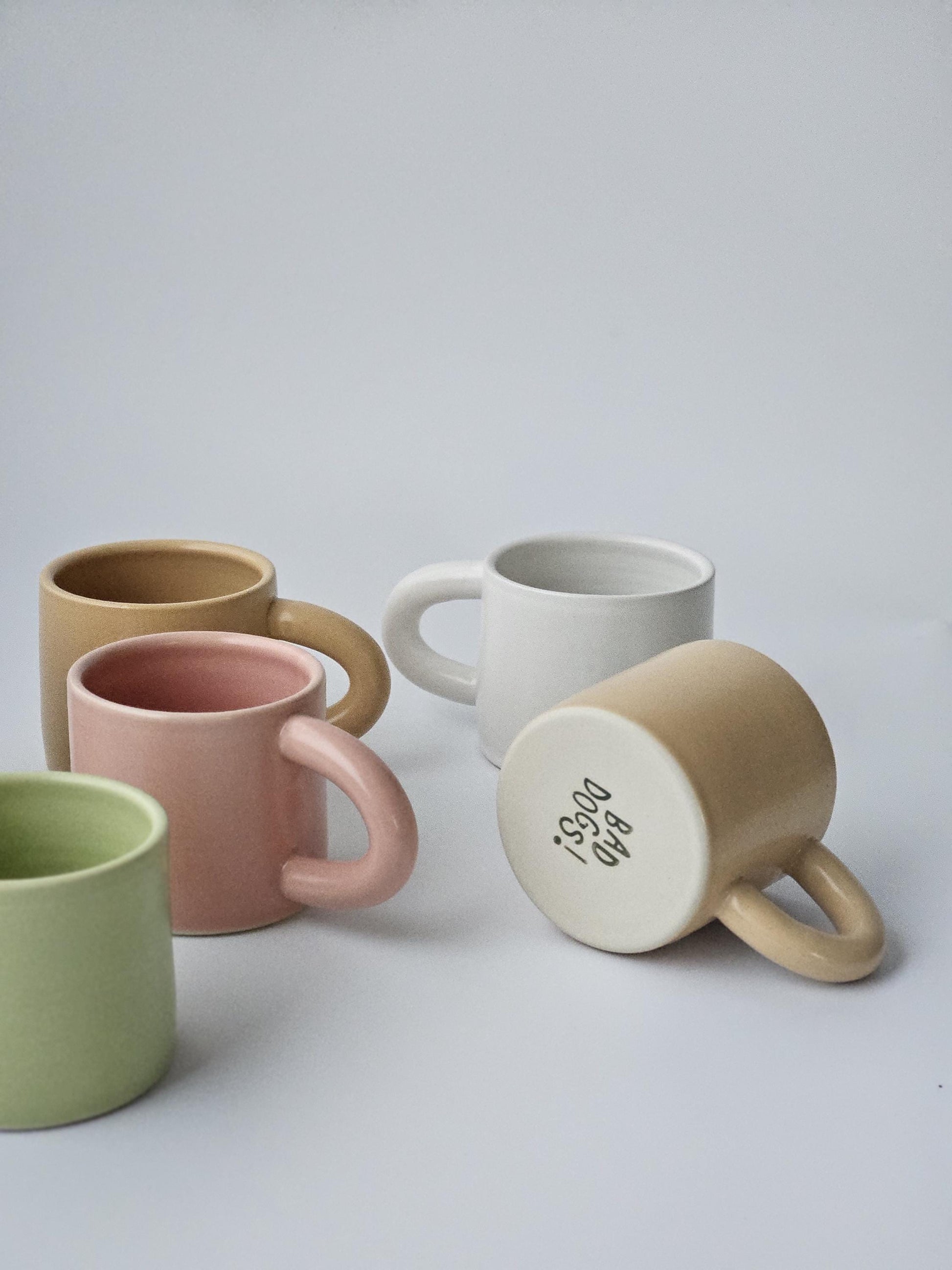 Middle Mug • Handmade Colorful Ceramic • Wheel Thrown Pottery • Chunky Mug