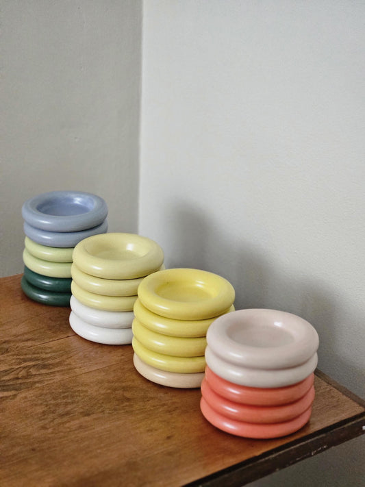 Donut Dish (Ready to Ship) • Handmade Colorful Ceramic • Bubble Plate