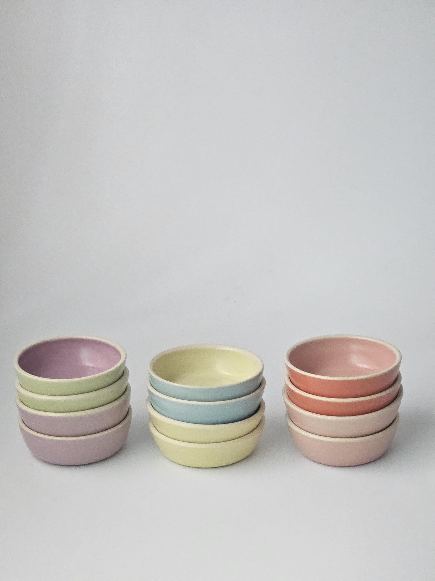 Sauce Bowl, Two-Toned (Made to Order) • Handmade Colorful Ceramic • Small 4" Round Dish