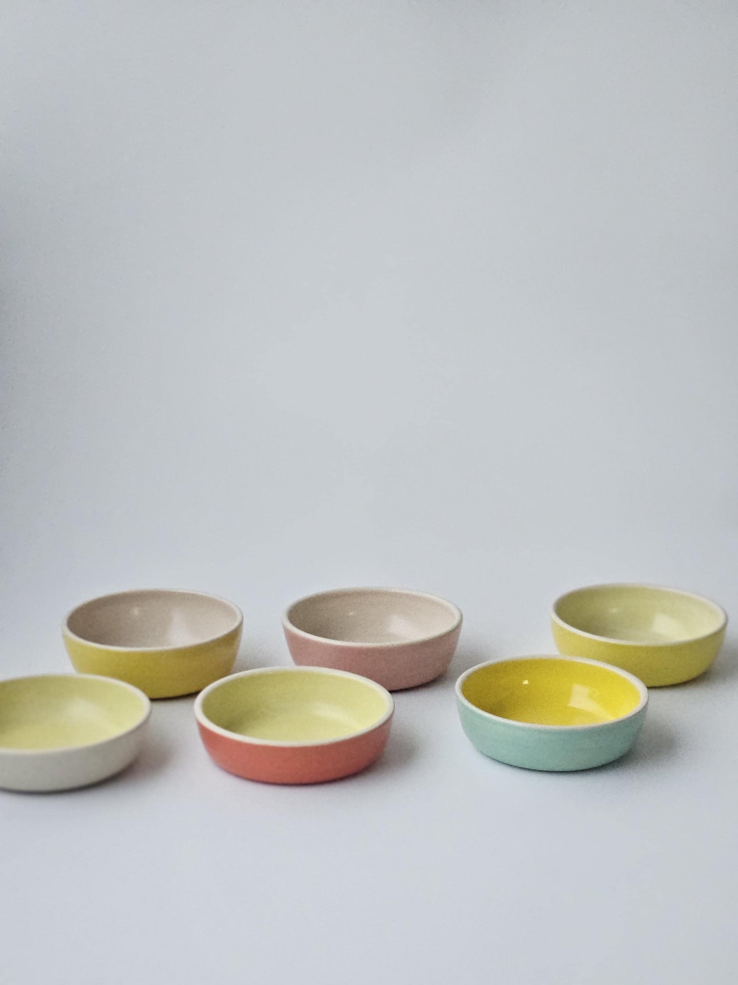 Sauce Bowl, Two-Toned (Made to Order) • Handmade Colorful Ceramic • Small 4" Round Dish