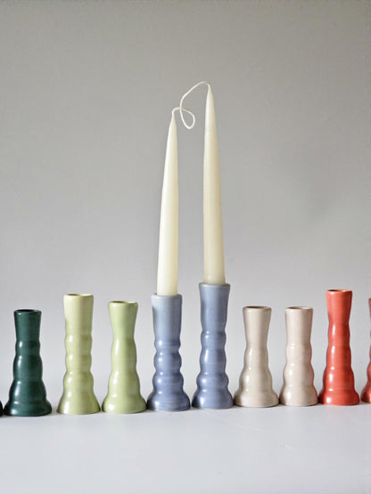 Wiggly Candlestick (Made to Order) • Handmade Colorful Ceramic • Taper Candle Holder