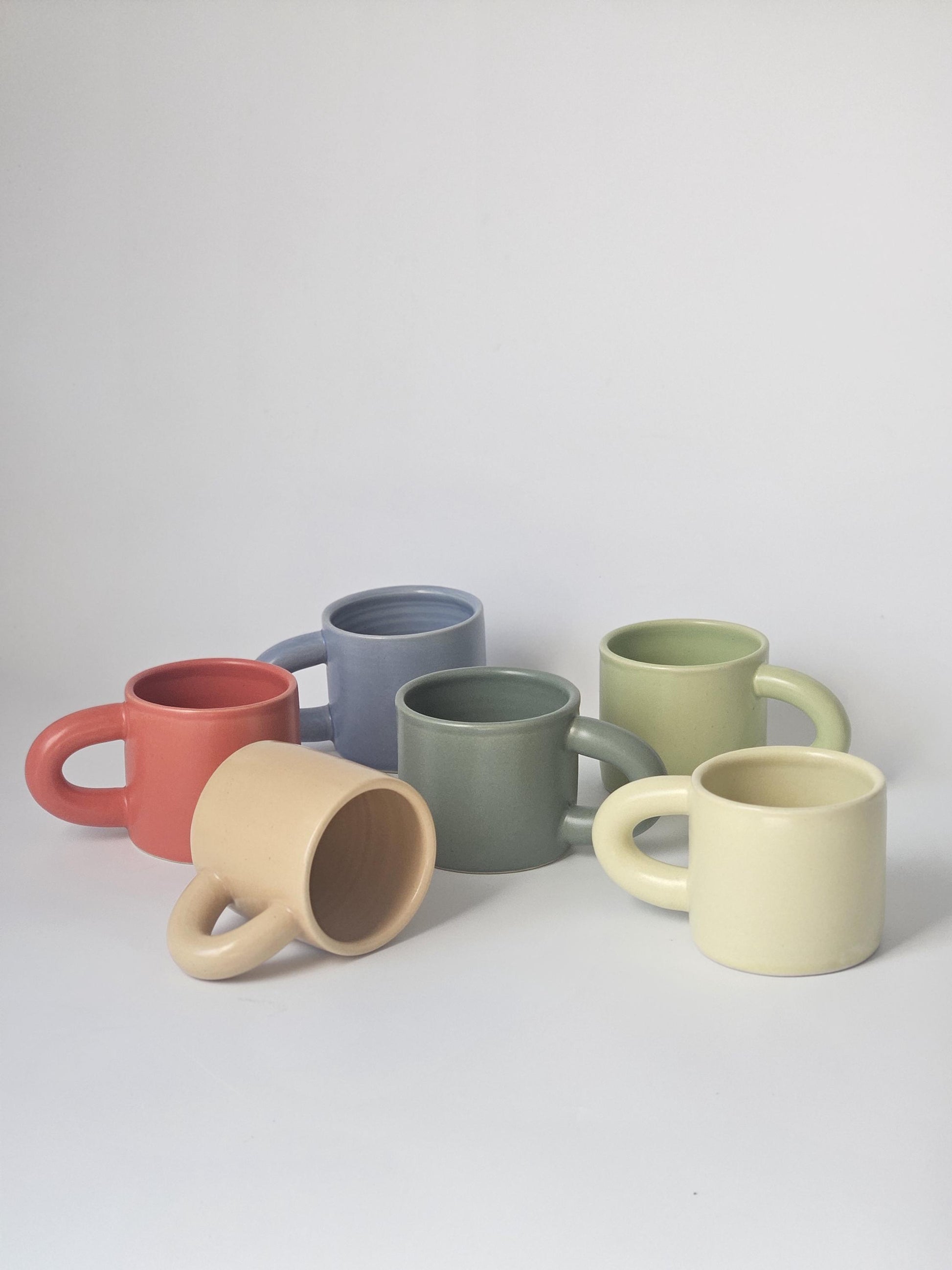 Handmade Chunky Ceramic Mug: Custom Pastel Coffee Mug