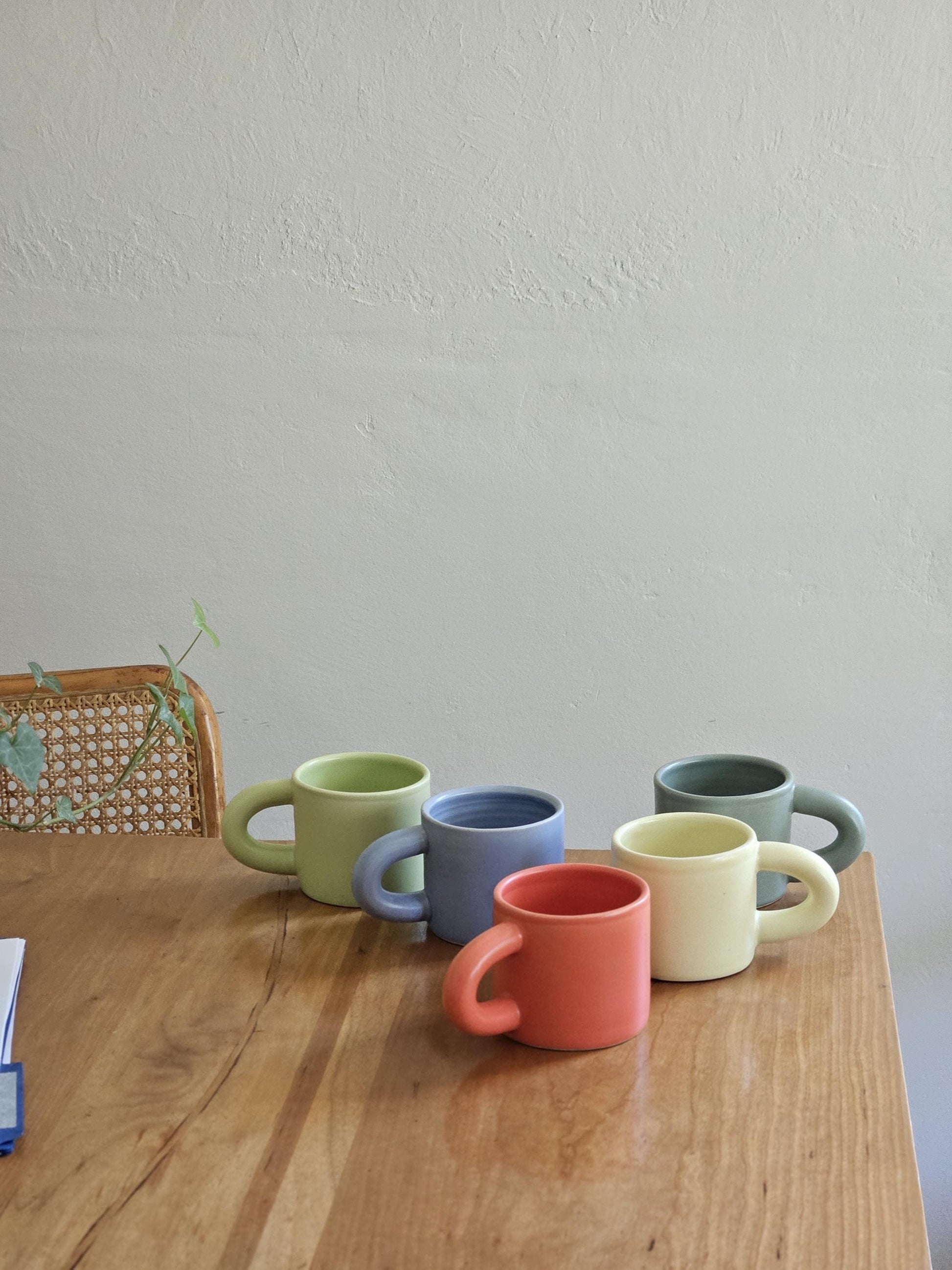 Handmade Chunky Ceramic Mug: Custom Pastel Coffee Mug