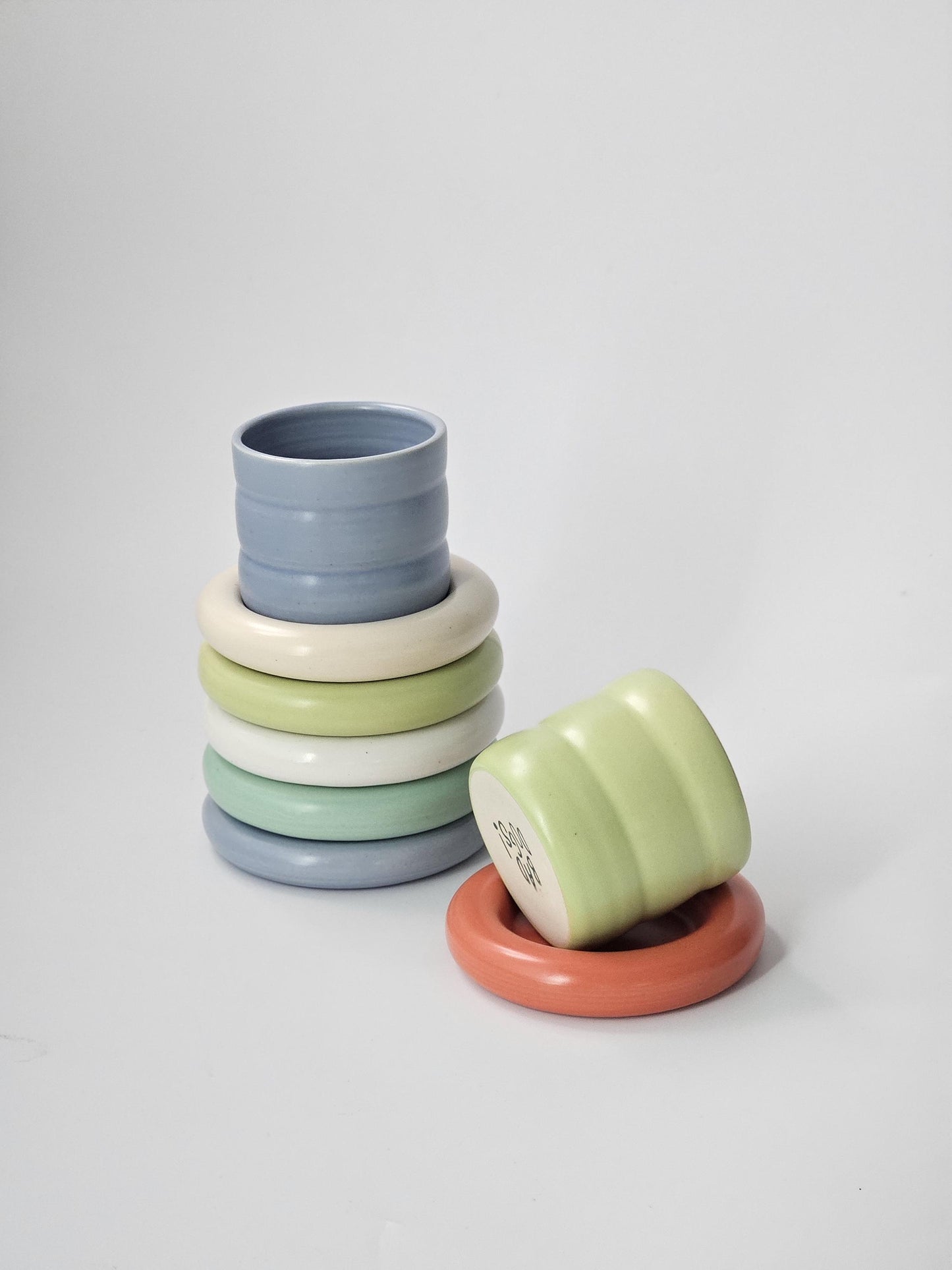 Wiggly Tumbler (Made to Order) • Handmade Colorful Ceramic • Wobble Cup • Bubble Cup