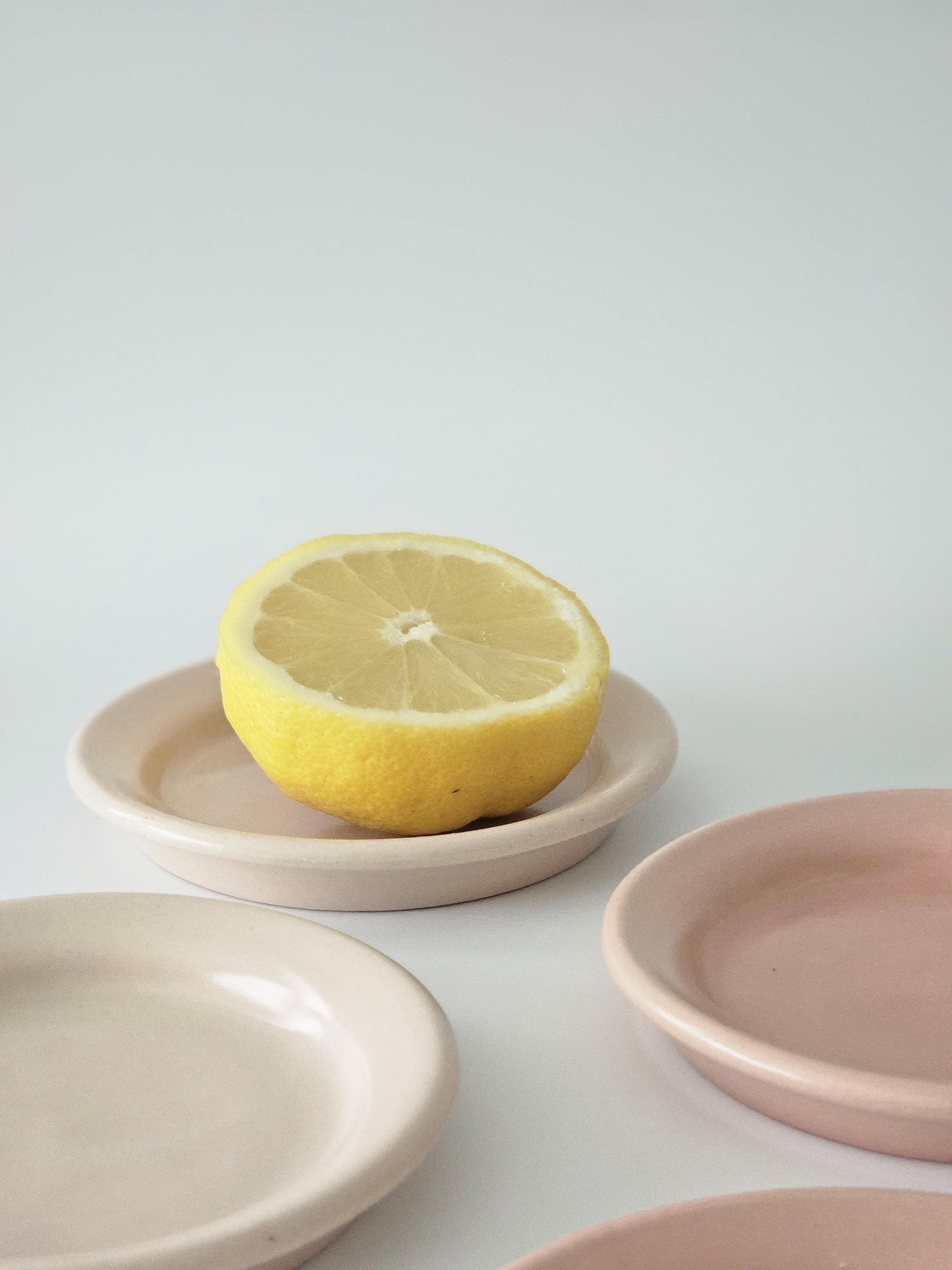 Rimmed Coaster (Ready to Ship) • Handmade Wheel Thrown Ceramic • Pink Peach Colorful Pottery • Stacking Dish Jewelry Ring Plate