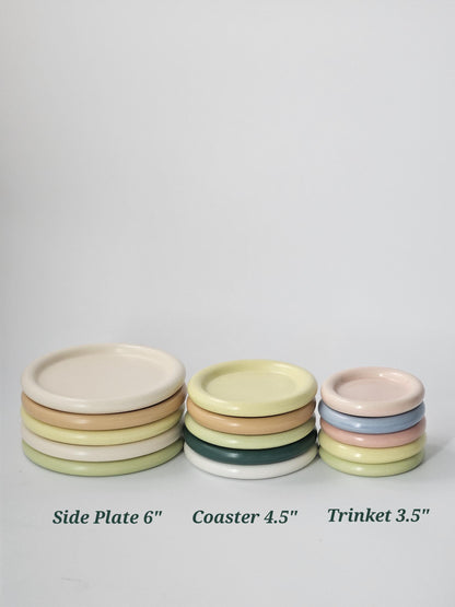 Handmade Colorful Ceramic Bubble Dish: Trinket Plate, Coaster, or Side Plate
