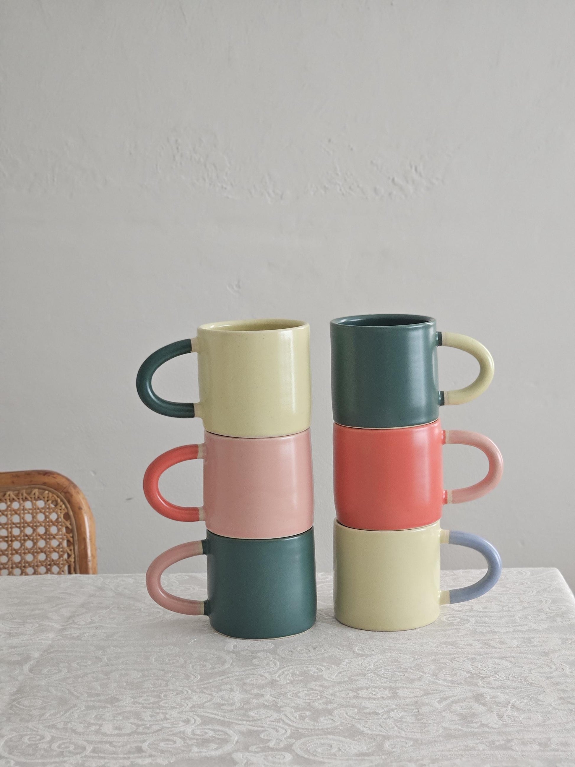 Classic Mug, Two-Toned (Made to Order) • Handmade Colorful Ceramic • Coffee Mug • Pottery