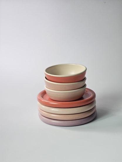 Sauce Bowl, Two-Toned (Made to Order) • Handmade Colorful Ceramic • Small 4" Round Dish