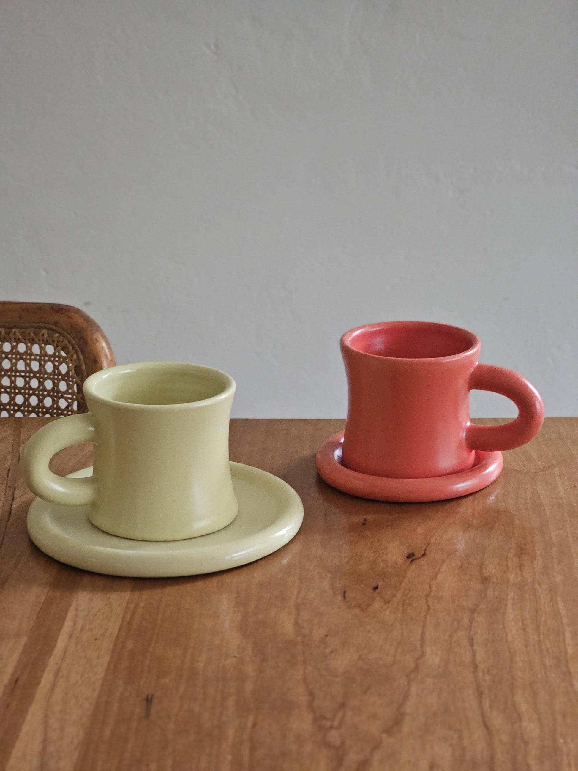Diner Mug (Ready to Ship) • Handmade Colorful Ceramic • Wheel Thrown Pottery • Coffee Cup • Vintage Retro Chunky Mug