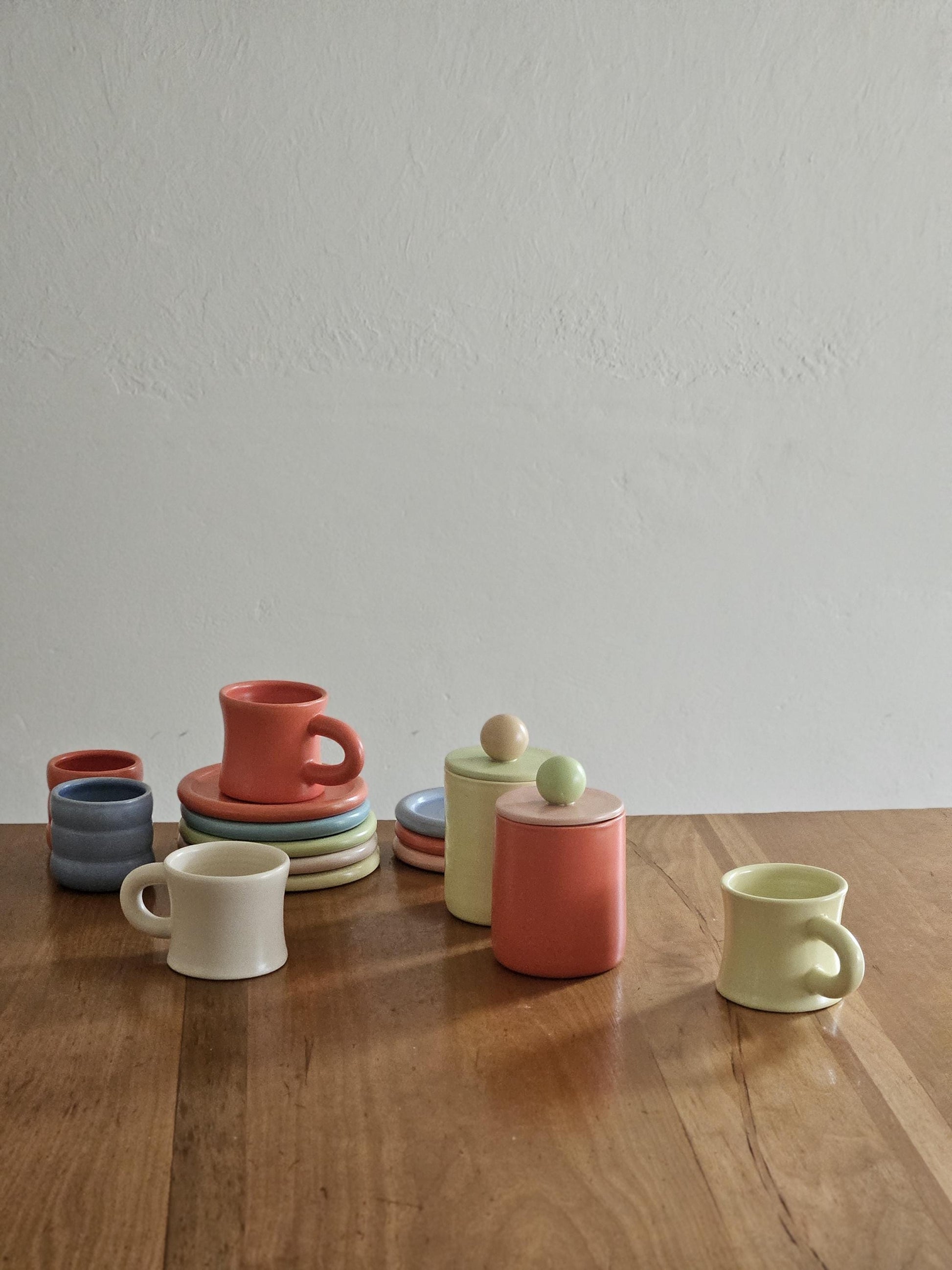 Diner Mug (Ready to Ship) • Handmade Colorful Ceramic • Wheel Thrown Pottery • Coffee Cup • Vintage Retro Chunky Mug