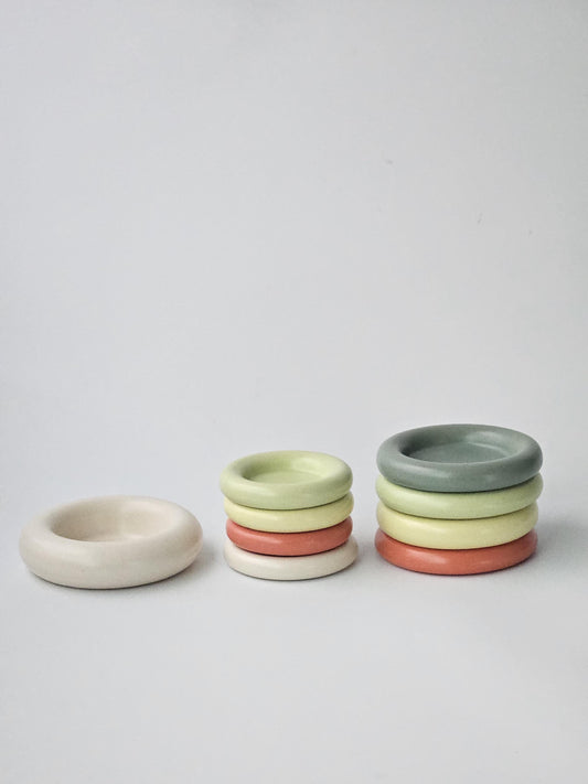Donut Dish (Ready to Ship) • Handmade Colorful Ceramic • Bubble Plate