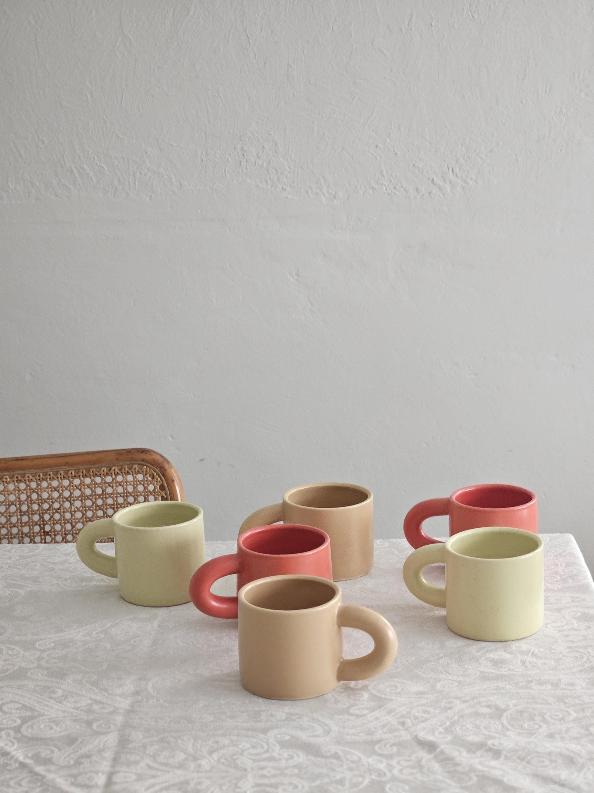 Handmade Chunky Ceramic Mug: Custom Pastel Coffee Mug