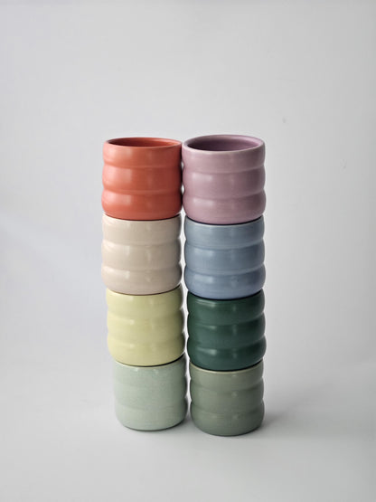 Wiggly Tumbler (Made to Order) • Handmade Colorful Ceramic • Wobble Cup • Bubble Cup