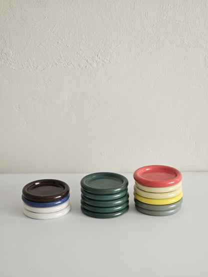 Handmade Colorful Ceramic Bubble Dish: Trinket Plate, Coaster, or Side Plate