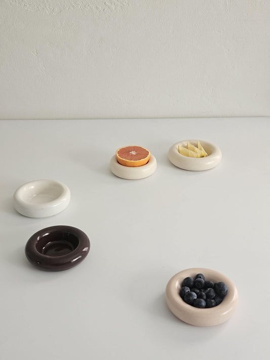 Handmade Ceramic Donut Bowl: Bubble Dish, Ring & Jewelry Holder