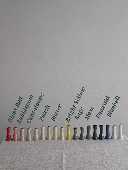 Handmade Wiggly Ceramic Candlestick • Colorful Taper Candle Holder